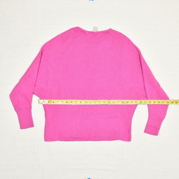Chico's Women Pullover Sweater Crew Neck Solid Cotton Blend Pink Size 1 US Sz M - Picture 4 of 8